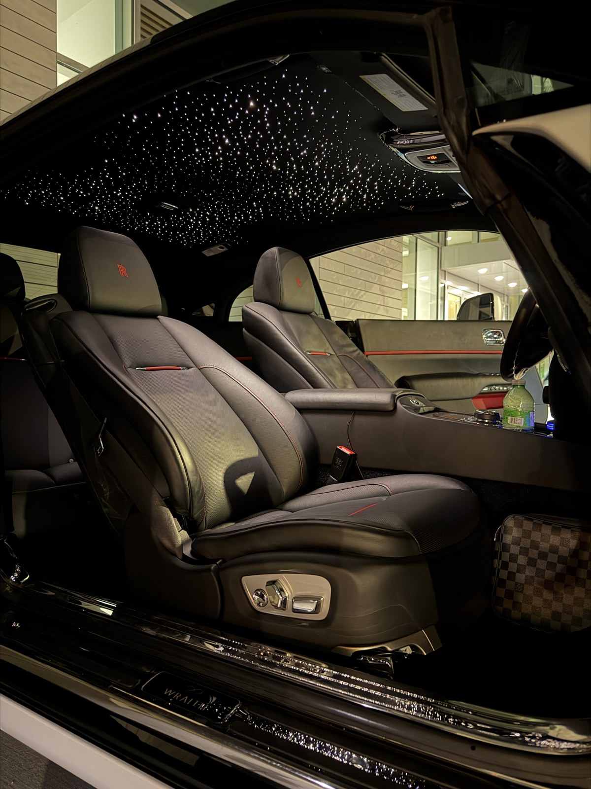 Starlight headliner with twinkle fibre installed in a vehicle in Vancouver, BC